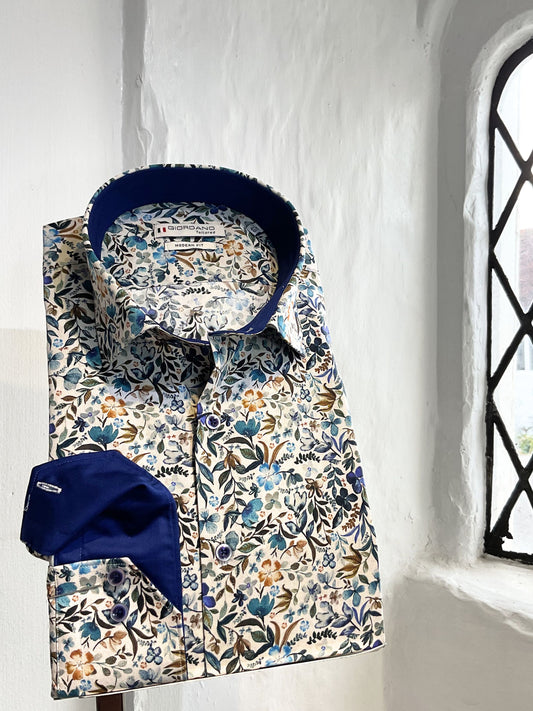 BLUE AUTUMN FLORA LONG SLEEVE SHIRT