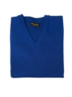 COBALT SLEEVELESS WOOL BLEND JUMPER