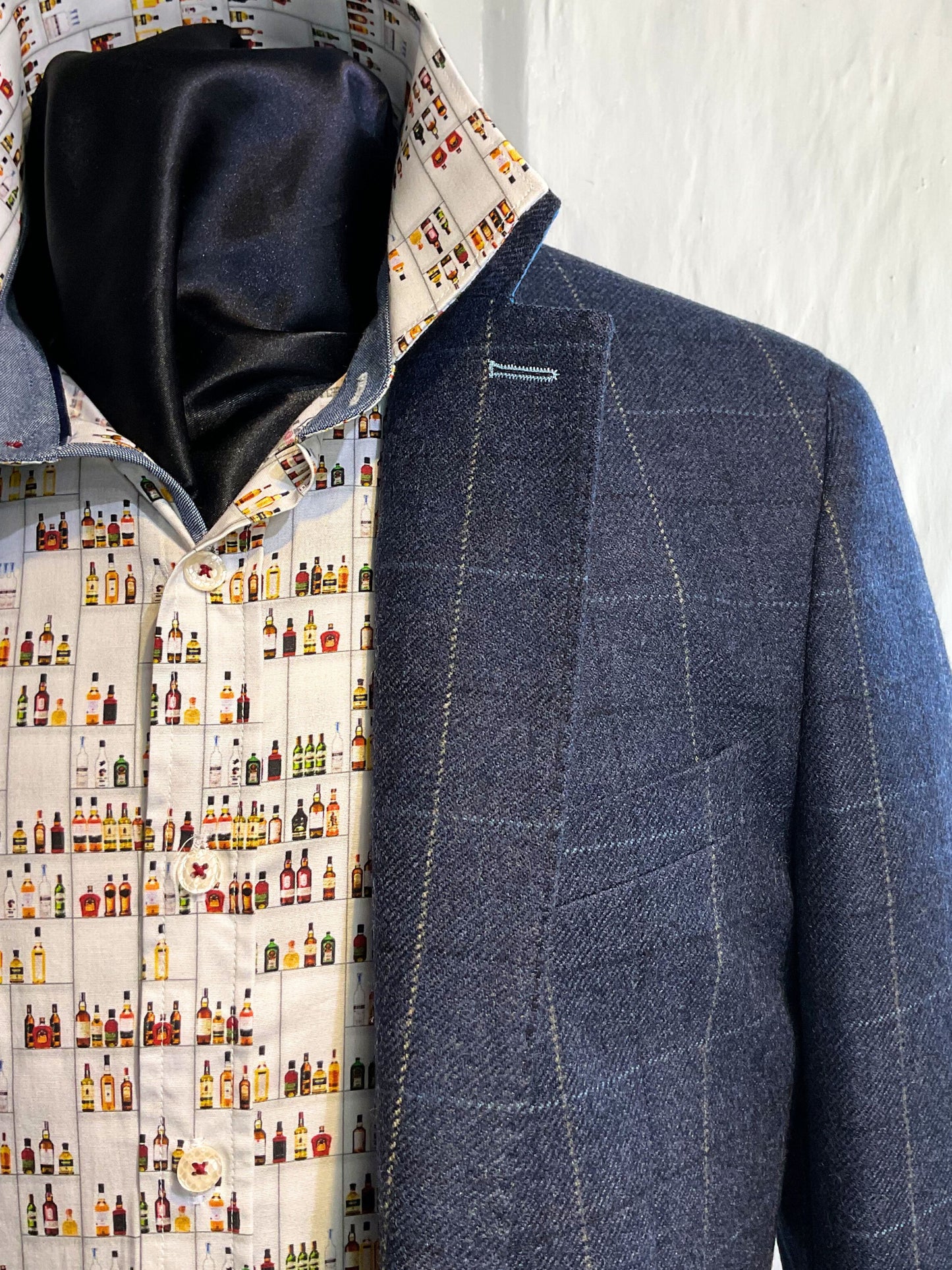 COBHAM NAVY CHECK JACKET