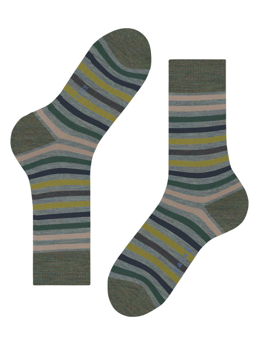 TINTED STRIPE SMOKE BLUE SOCKS