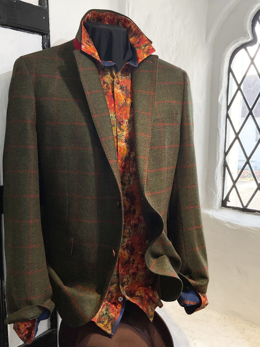 OAKHAM OLIVE CHECK JACKET