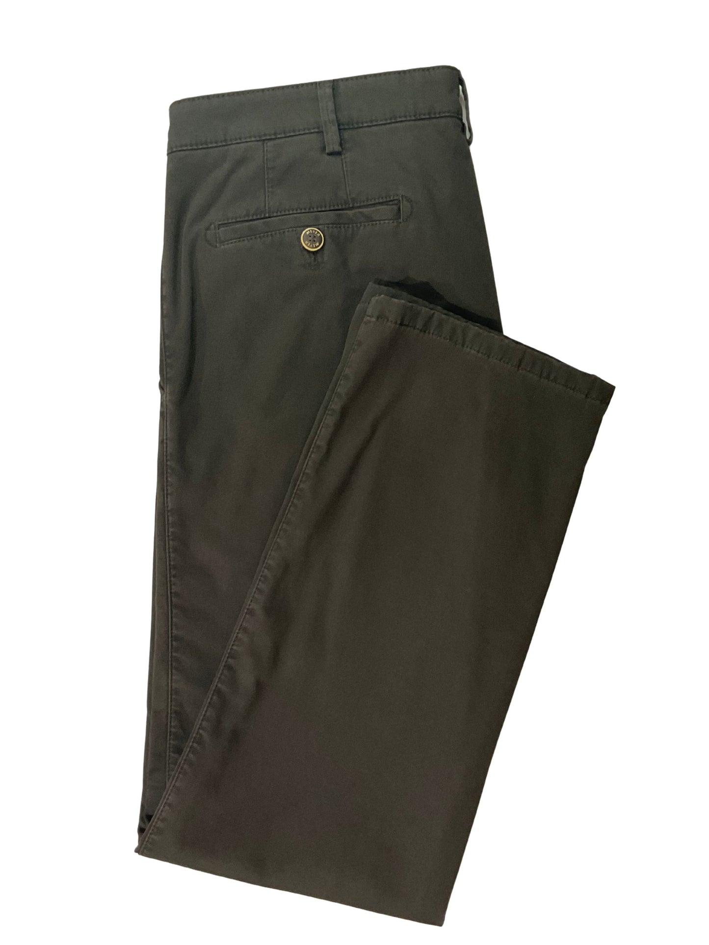 ROMA PLAIN DARK GREEN COTTON TROUSERS