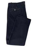 NEW YORK DARK BLUE CHINOS WITH MULTI COLOURED STITCHING