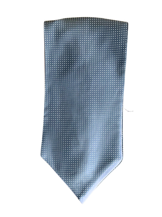 GREY WITH WHITE SPOTS SILK CRAVAT