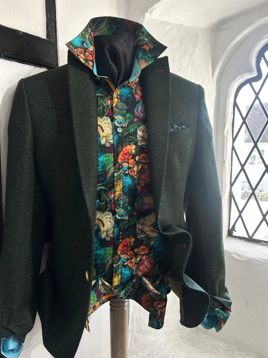 JACKY DARK GREEN PLAIN WOOL SPORTS JACKET