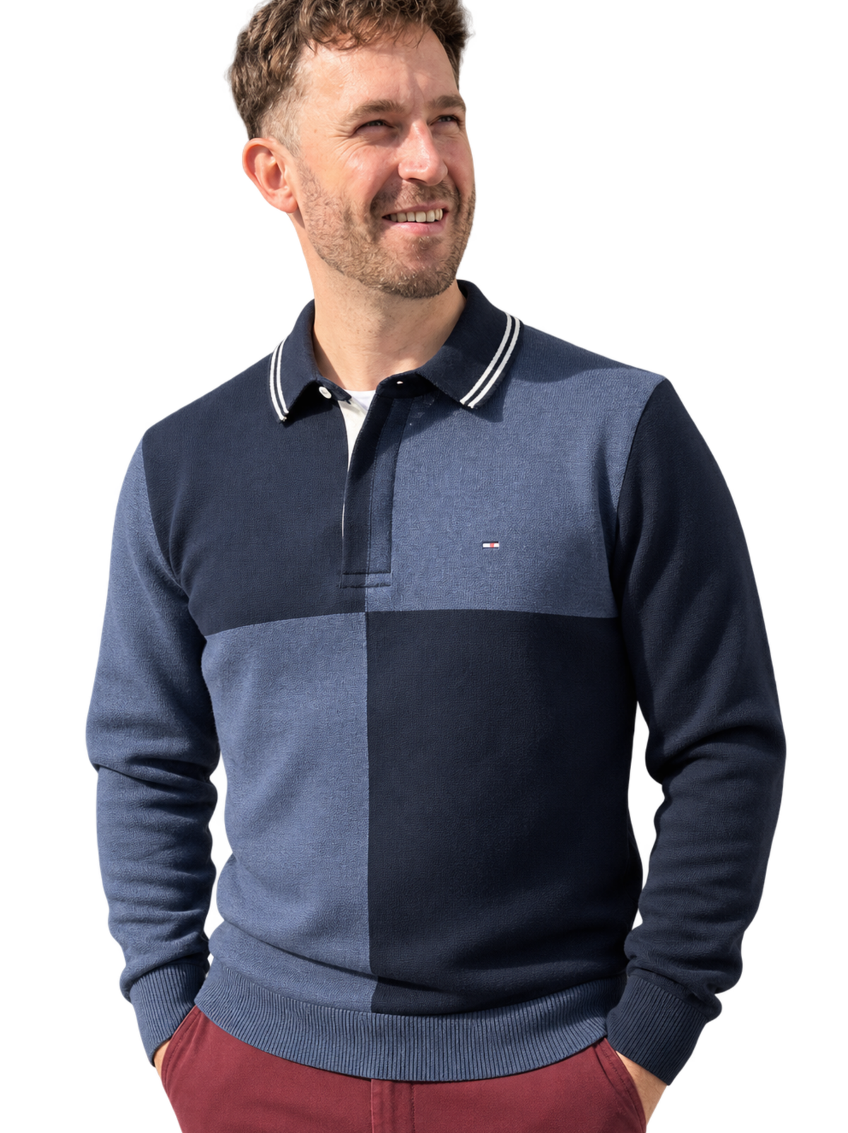BLUE WINDOWPANE CHECK JUMPER