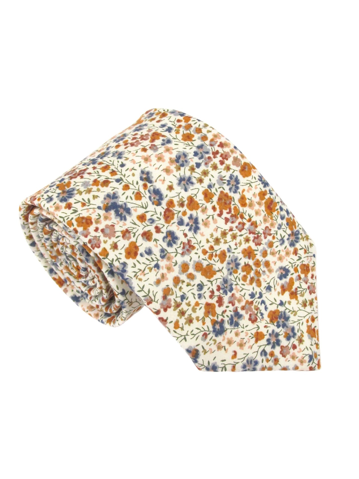 PHOEBE ORANGE TIE MADE WITH LIBERTY FABRIC