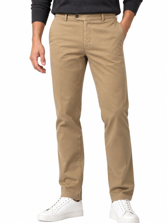 SILVERSTONE MODERN FIT LIGHT BROWN CHINOS