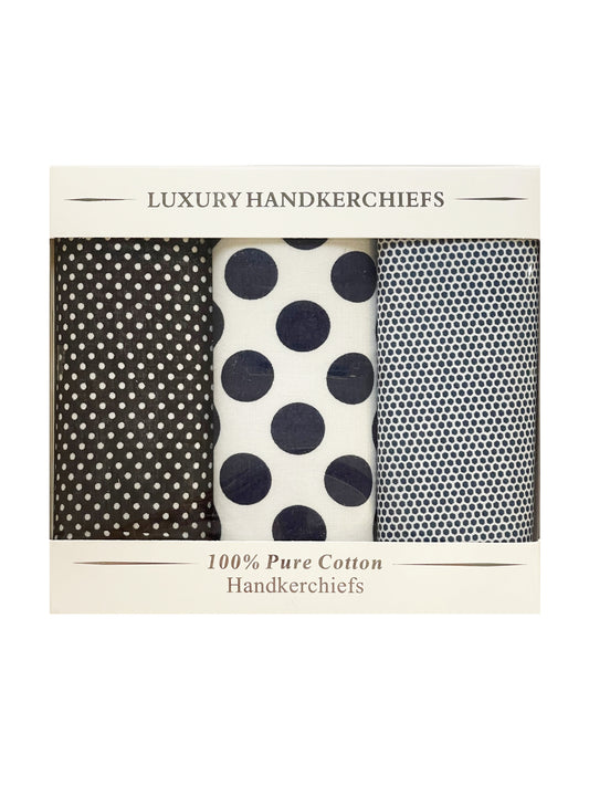 MULTI SPOT HANDKERCHIEFS BOX OF THREE