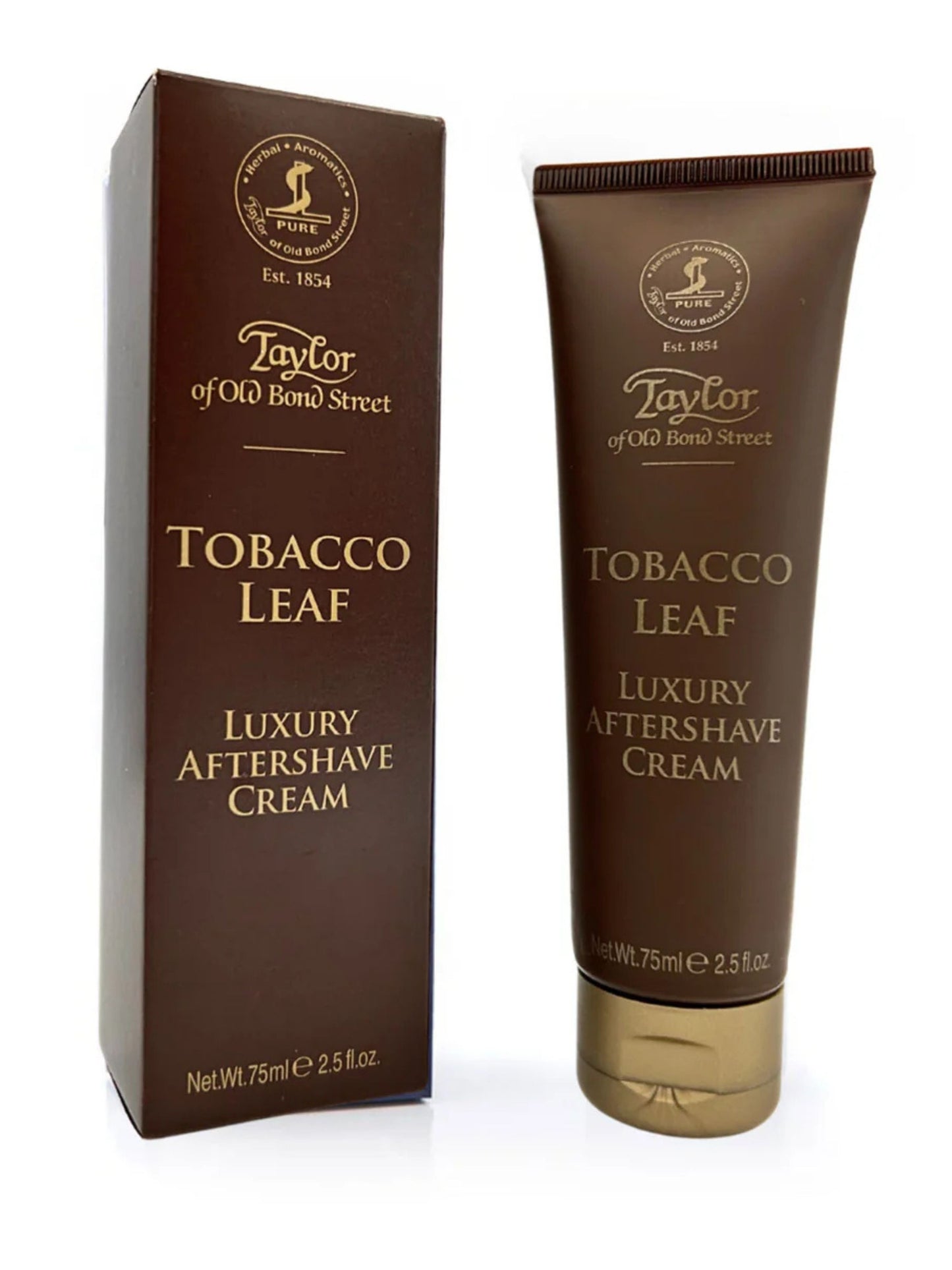 TAYLOR OF OLD BOND STREET TOBACCO LEAF LUXURY AFTERSHAVE CREAM TUBE 75ml