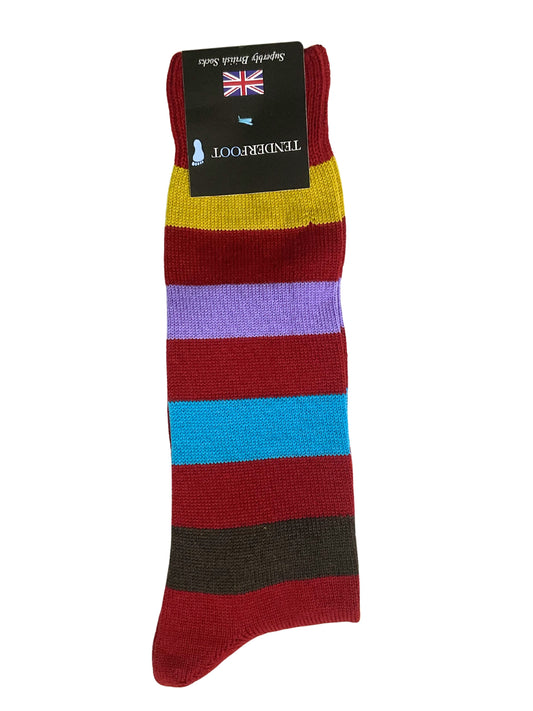 CRAZY 8 CRIMSON WOOL SOCKS