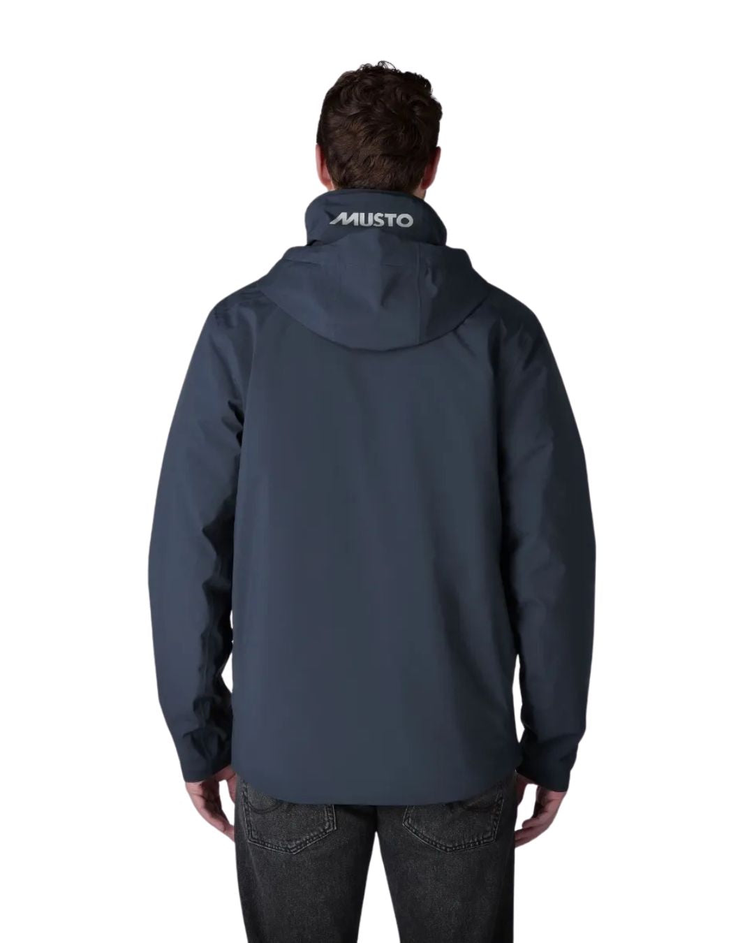 MUSTO TRUE NAVY MIDLAYER WATERPROOF ANORAK WITH HOOD
