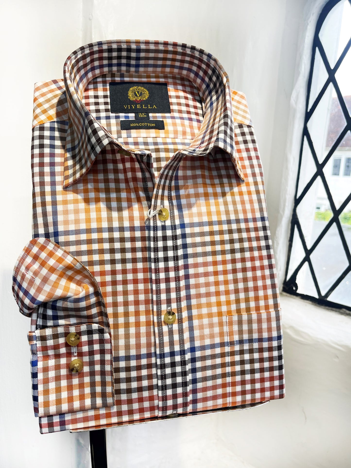 AUTUMN TONES CHECKED LONG SLEEVE SHIRT