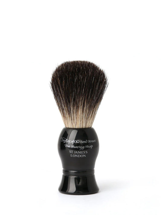 TAYLOR OF OLD BOND STREET PURE BADGER SHAVING BRUSH BLACK