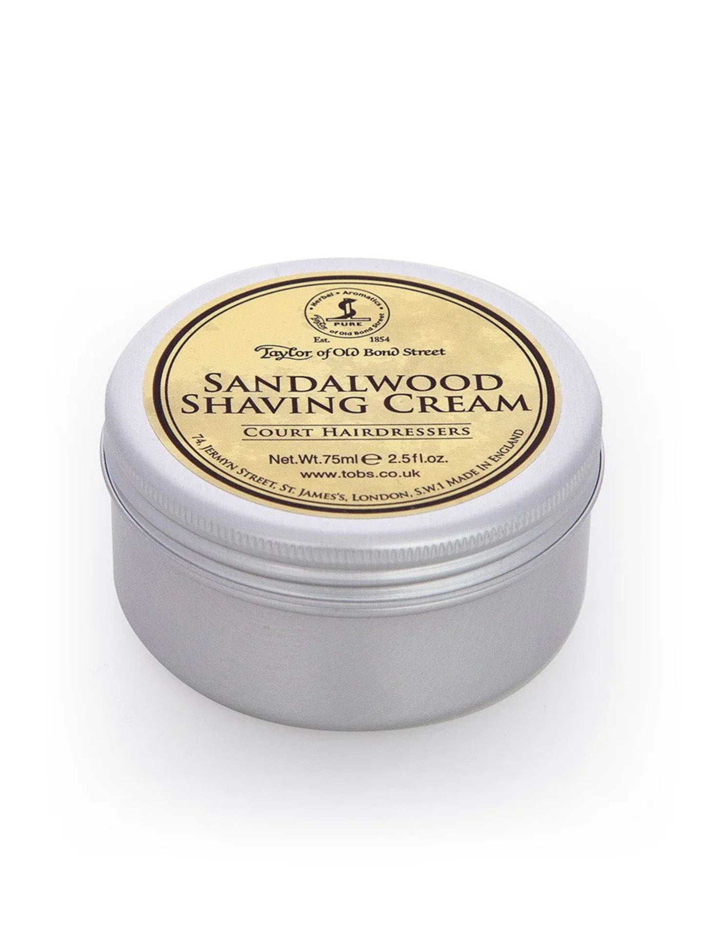 TAYLOR OF OLD BOND STREET SANDALWOOD SHAVING CREAM BOWL 75ml