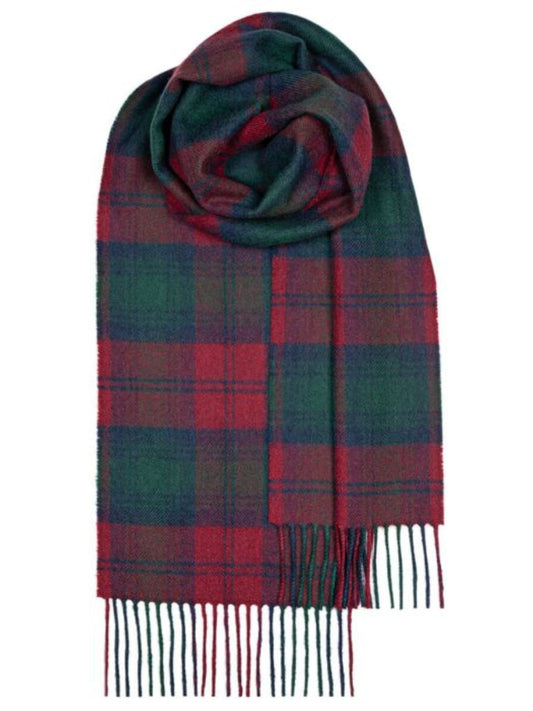 BOWHILL LINDSAY TARTAN LAMBSWOOL SCARF
