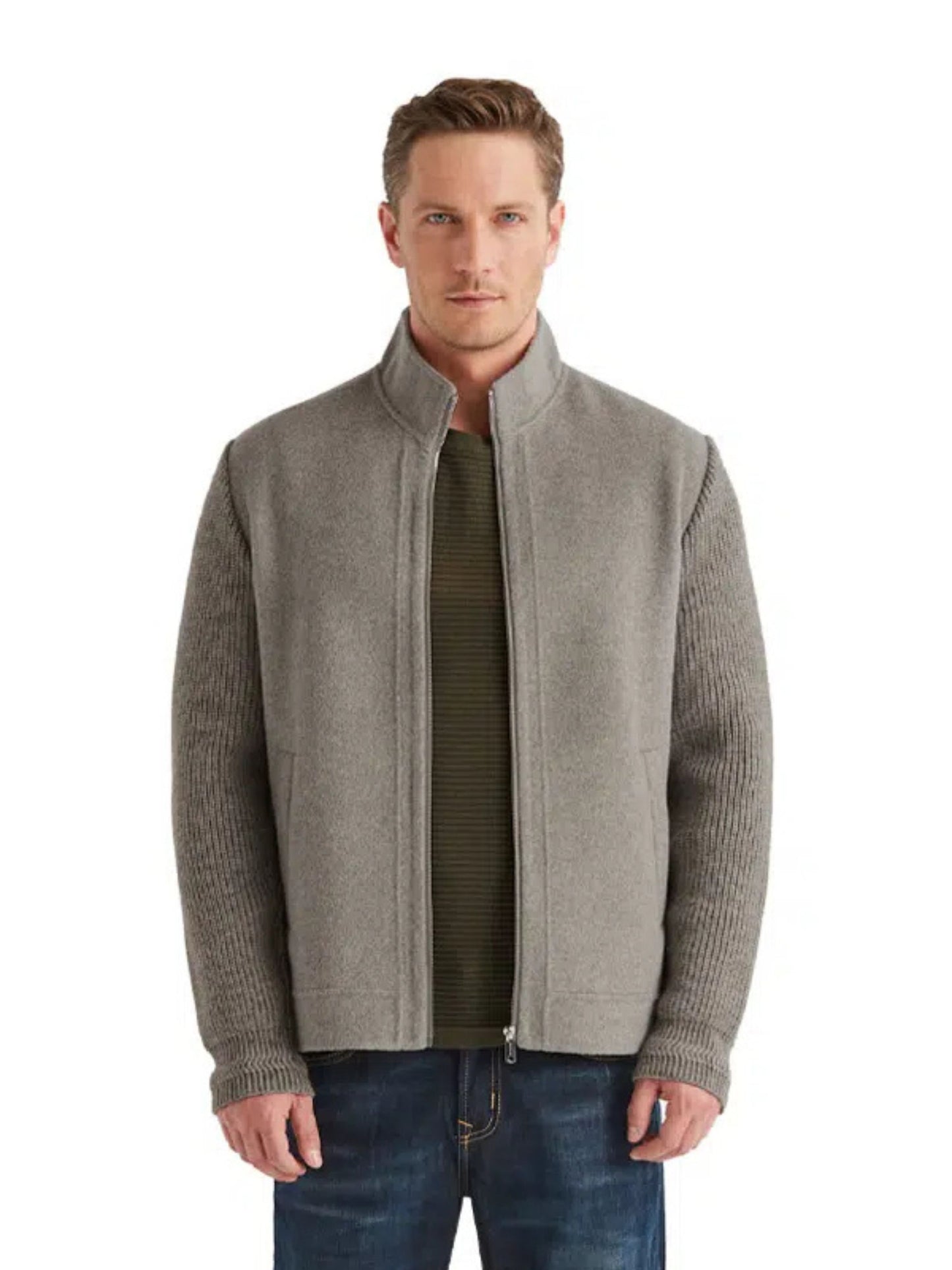 KENNEDY LIGHT BROWN WOOL BLEND JACKET
