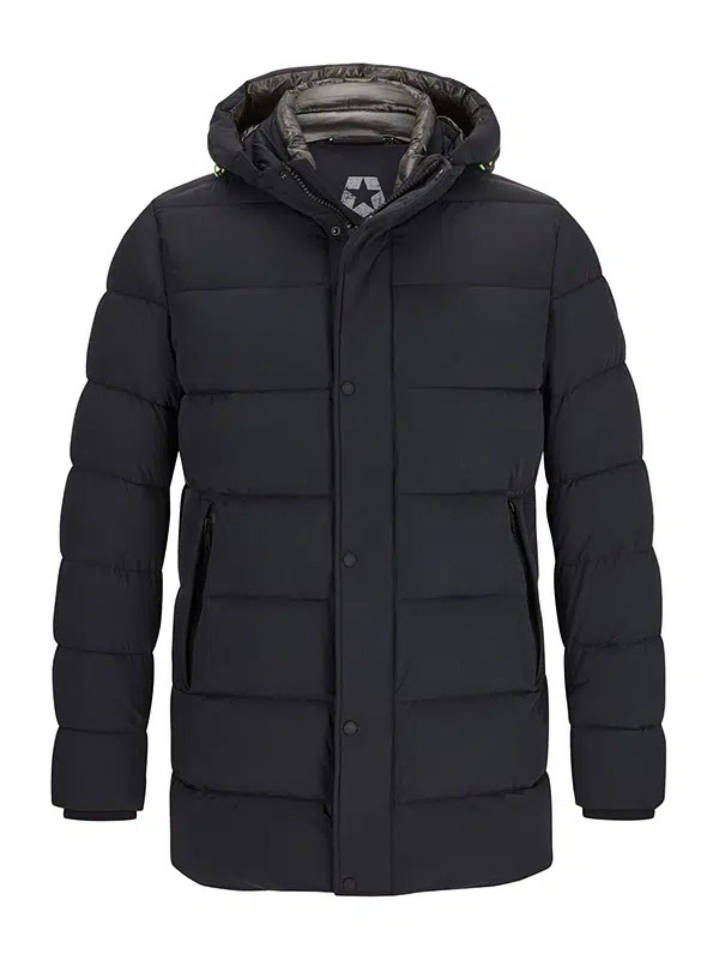 TEDROS DARK BLUE HOODED PUFFA STYLE JACKET