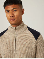 BEXLEY OATMEAL QUARTER ZIP JUMPER