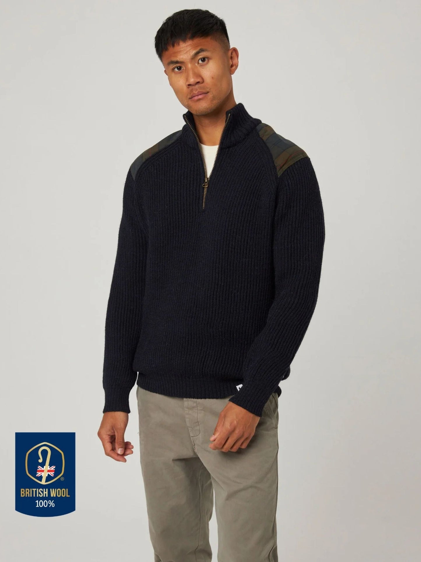 BEXLEY NAVY QUARTER ZIP JUMPER