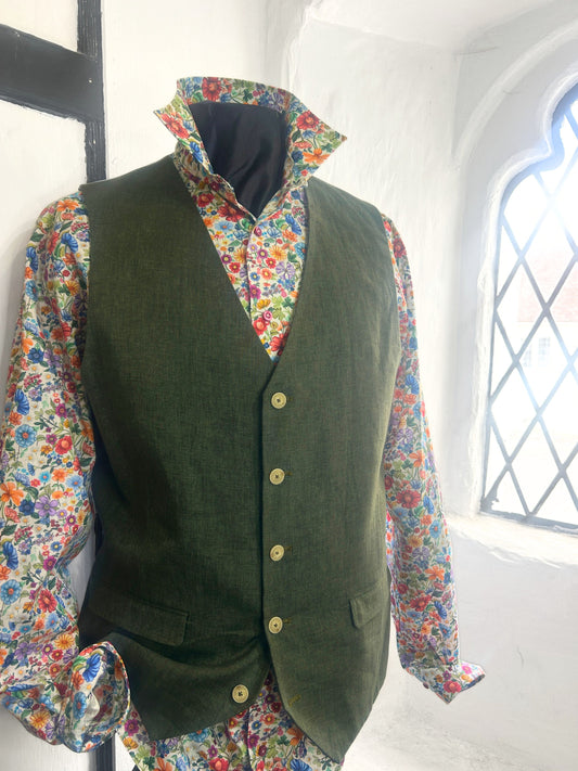 TIVERTON OLIVE WAISTCOAT