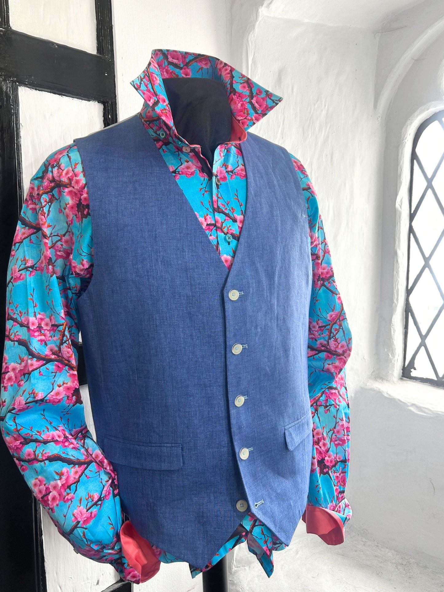 TIVERTON MID BLUE WAISTCOAT