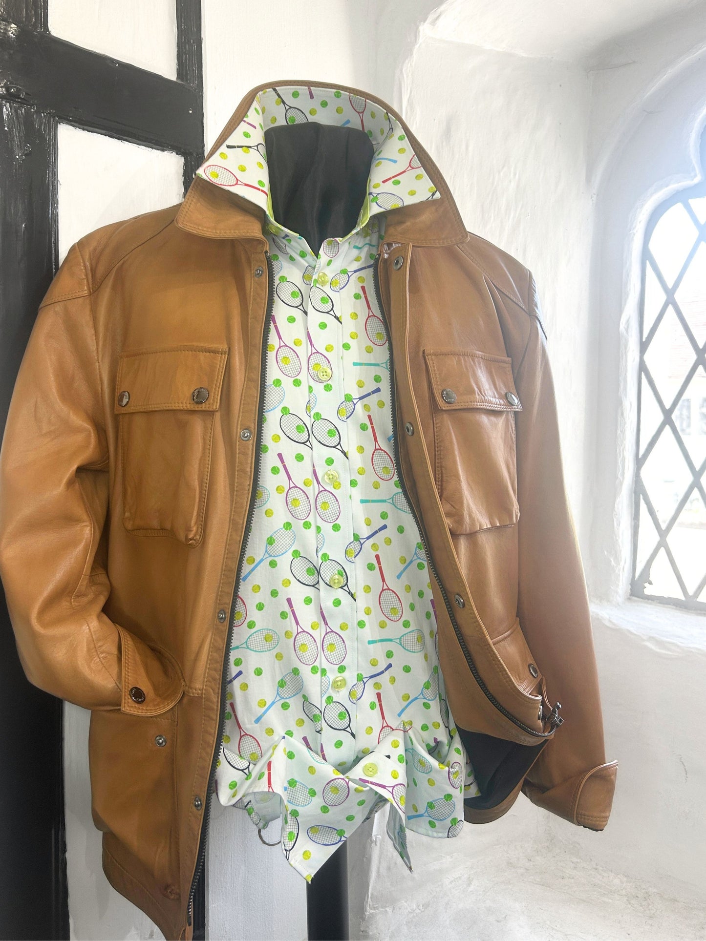 ALEXIS TAN LEATHER JACKET