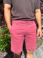 PINK B-PALMA COTTON SHORTS WITH RAINBOW STITCHING