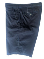 NAVY B-PALMA COTTON SHORTS WITH MULTI-COLOUR STITCHING