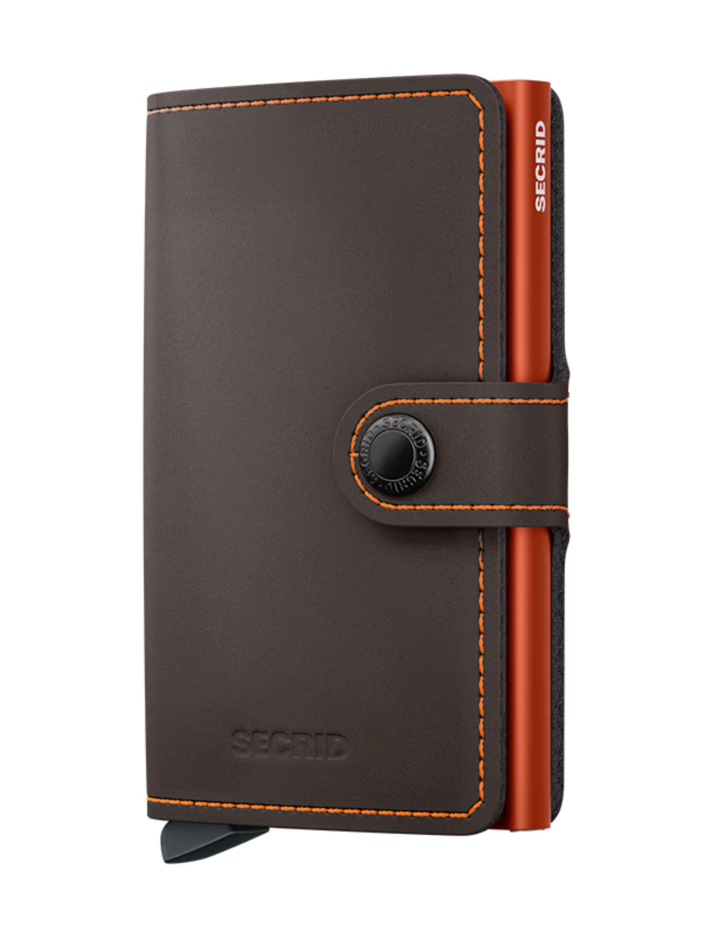 MINIWALLET MATTE TRUFFLE & ORANGE