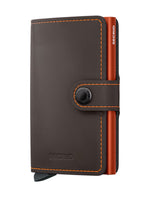 MINIWALLET MATTE TRUFFLE & ORANGE