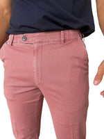 SALMON PINK OSLO ORGANIC COTTON TROUSERS