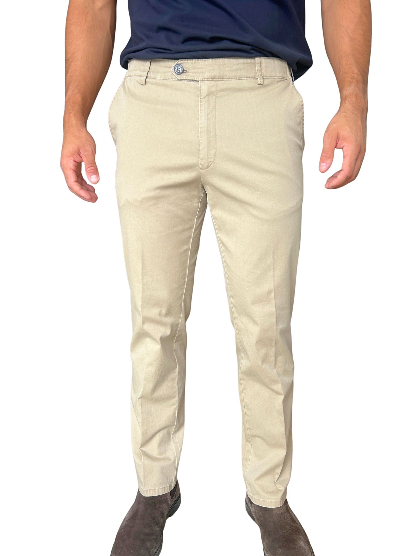 LIGHT BROWN OSLO ORGANIC COTTON CHINOS