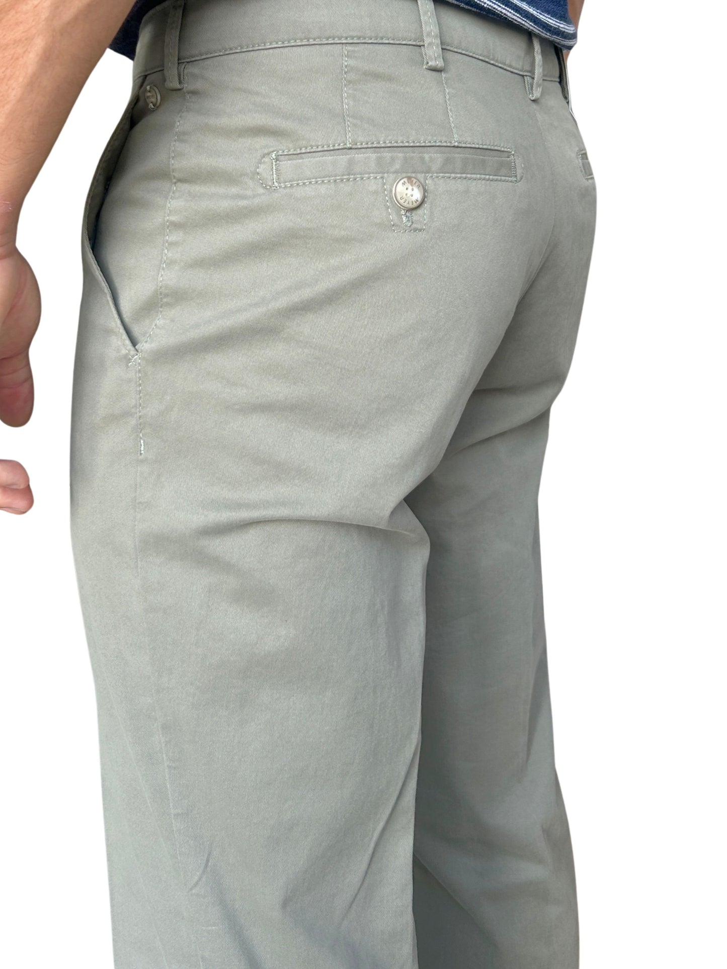 MID GREEN ROMA COTTON CHINOS