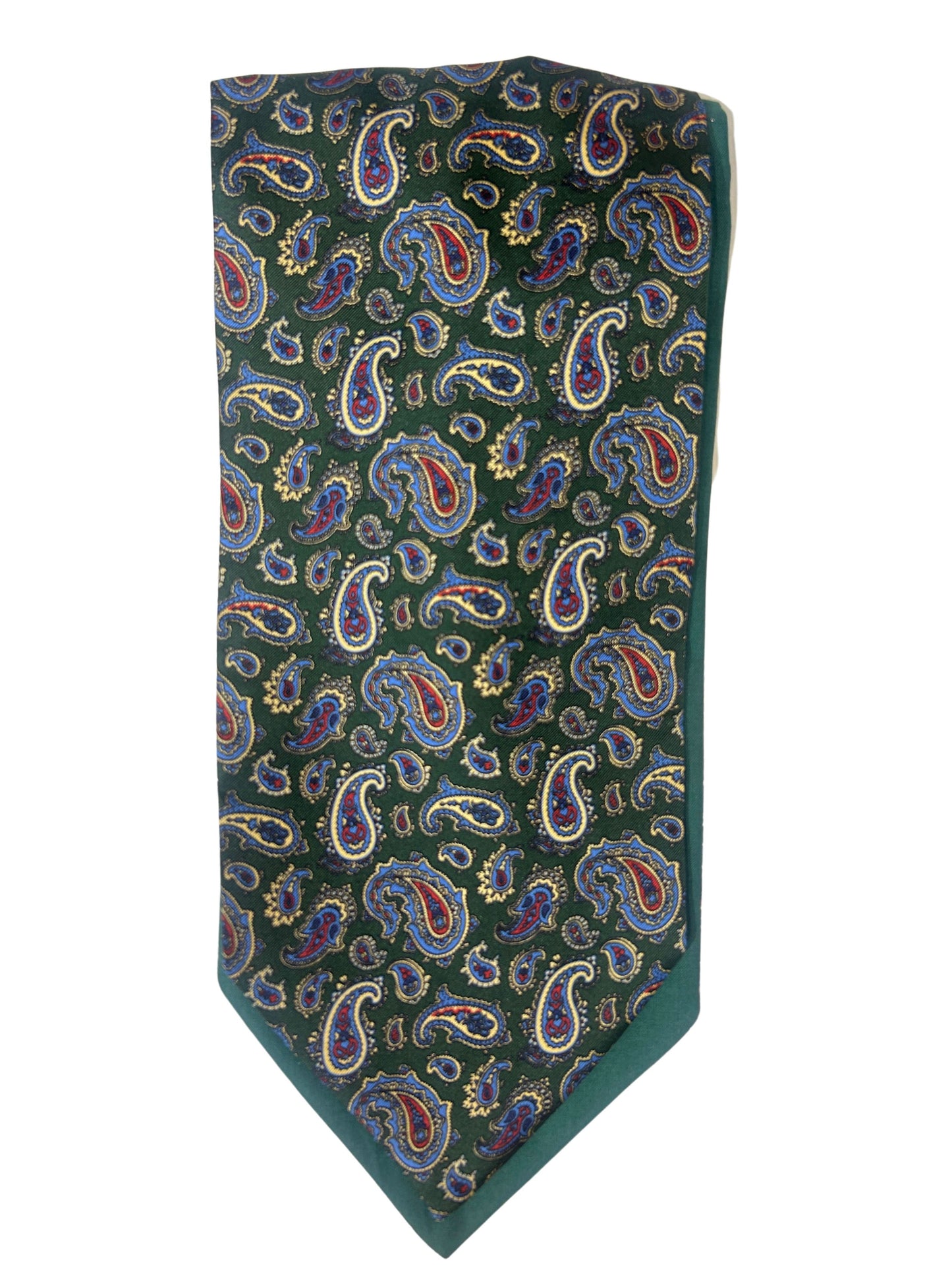 GREEN CLASSIC MEDIUM PAISLEY SILK CRAVAT