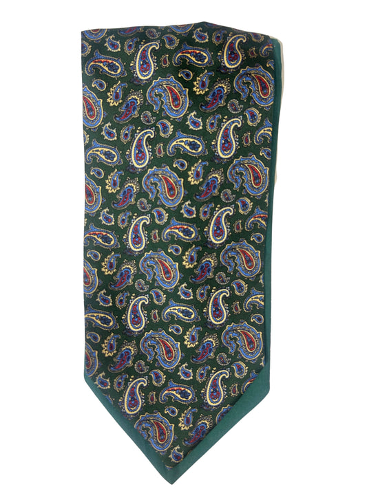 GREEN CLASSIC MEDIUM PAISLEY SILK CRAVAT