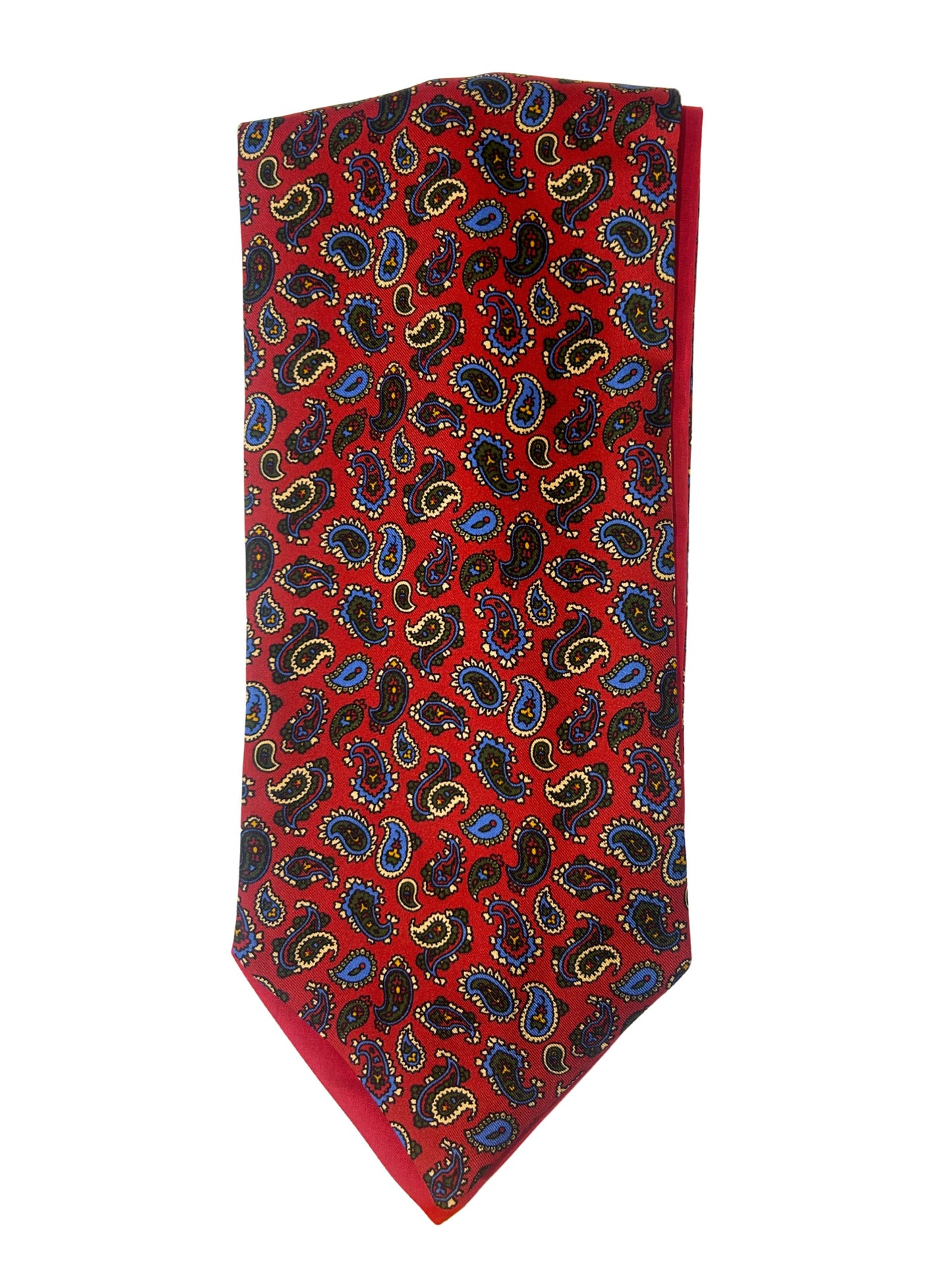 CLASSIC RED & CREAM PAISLEY SILK CRAVAT