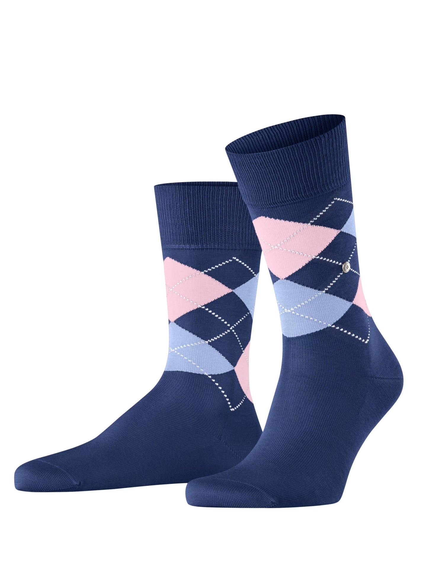 BURLINGTON MANCHESTER NIGHT BLUE ARGYLE SOCKS