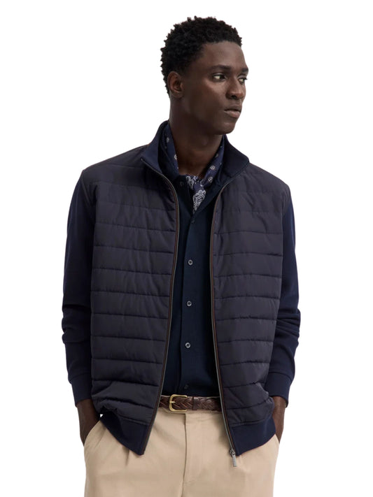 BUGATTI NAVY ZIP THROUGH JACKET