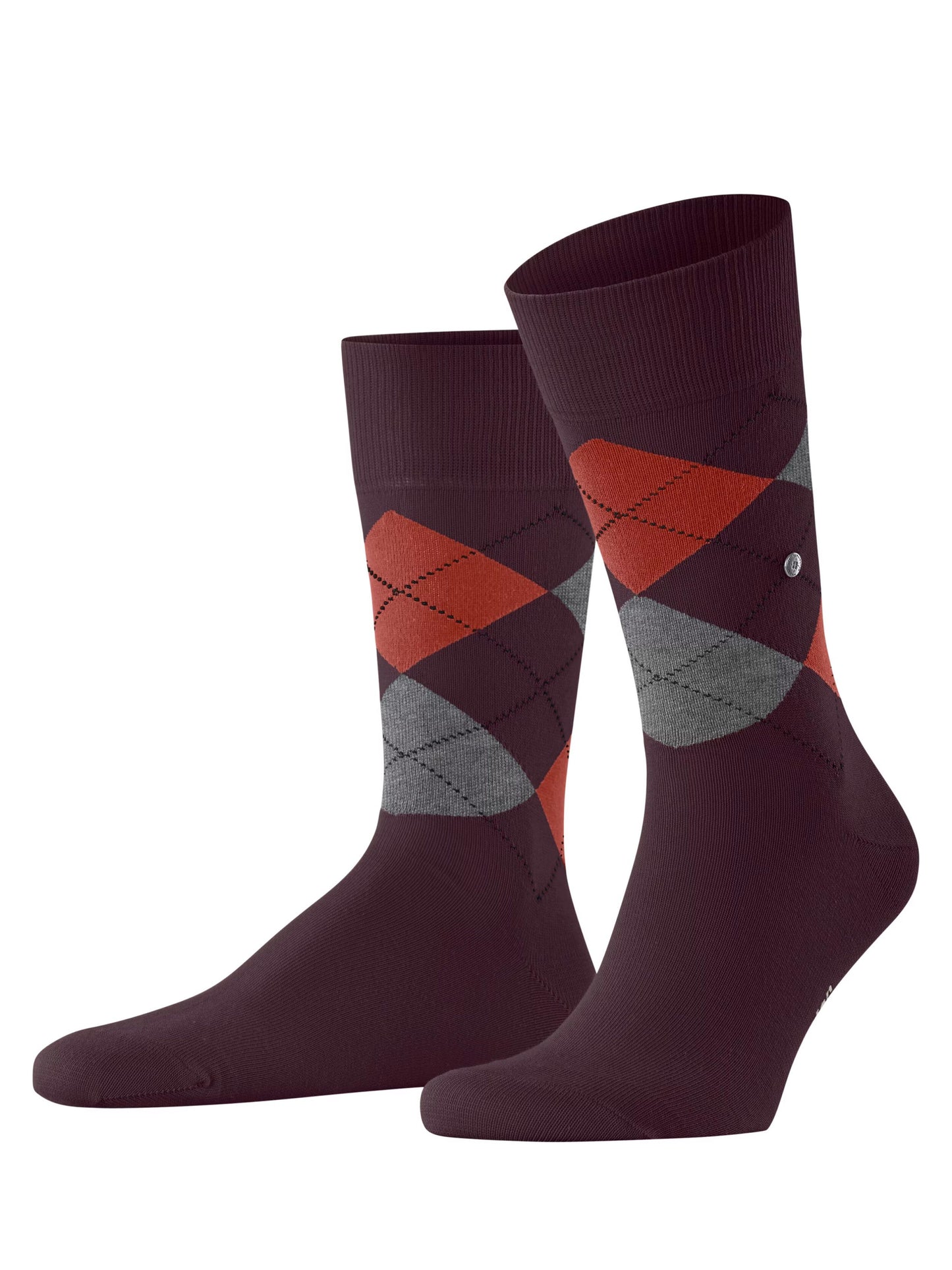 BURLINGTON KING ARGYLE ROSE SOCKS