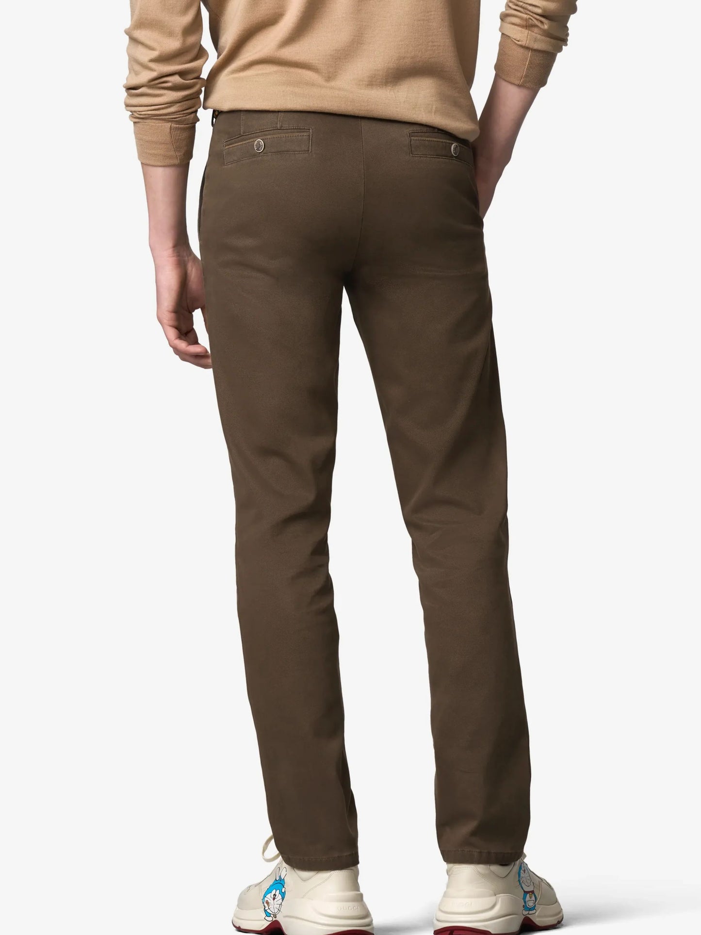 NEW YORK MID BROWN COTTON CHINOS
