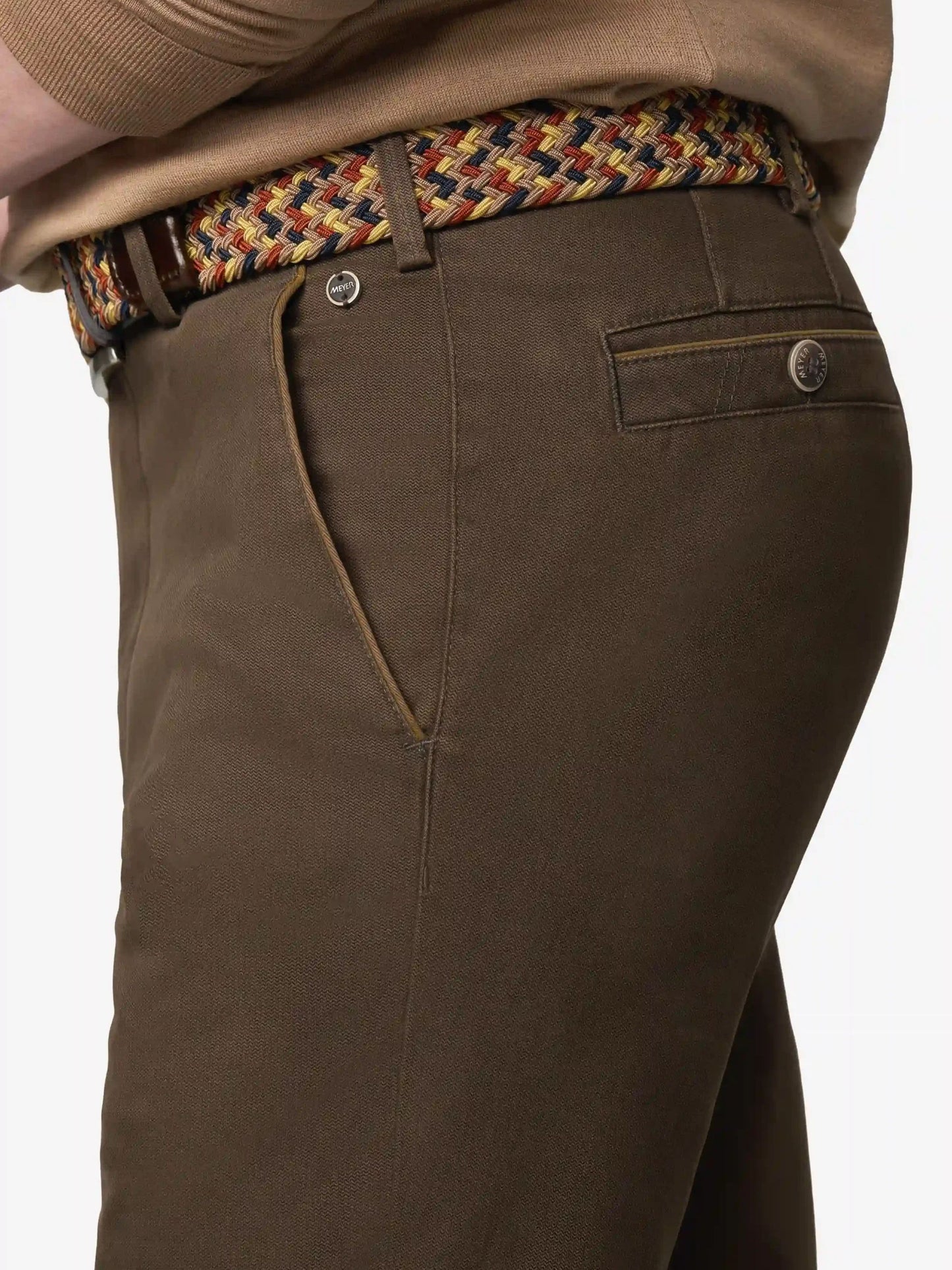 NEW YORK MID BROWN COTTON CHINOS