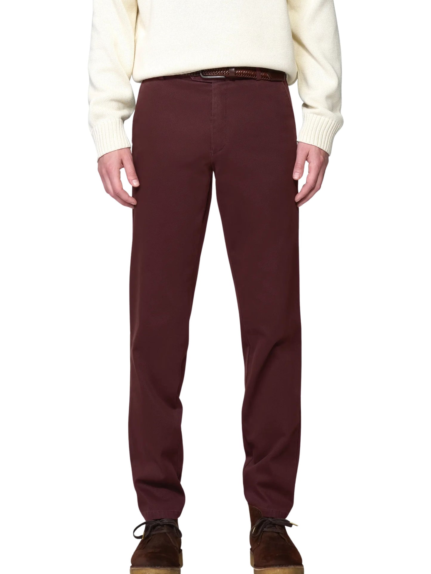 NEW YORK DARK RED COTTON CHINOS