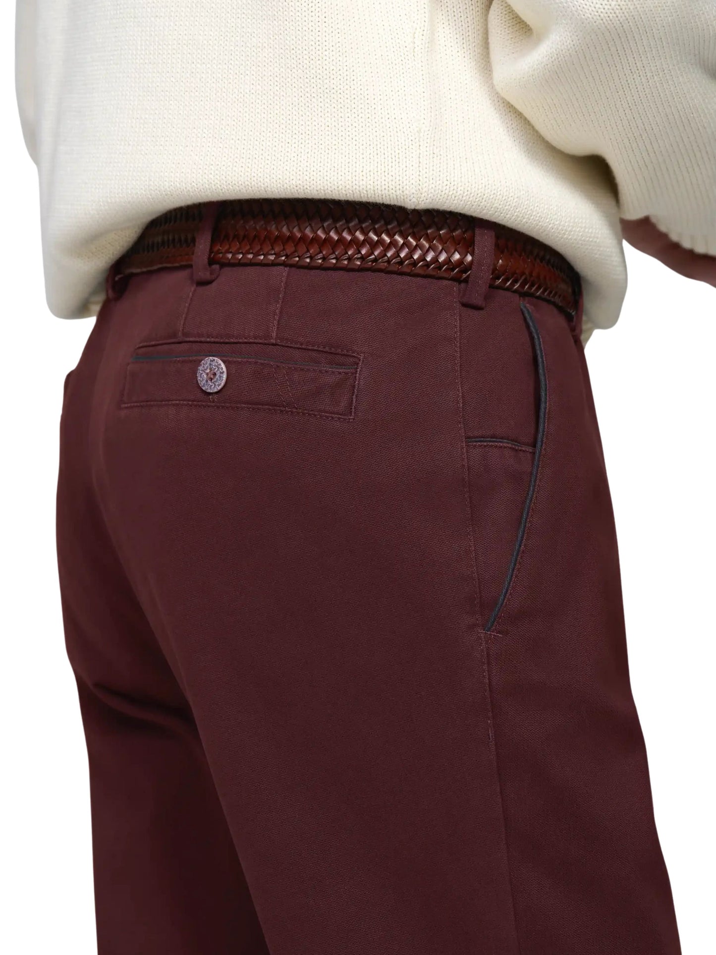 NEW YORK DARK RED COTTON CHINOS