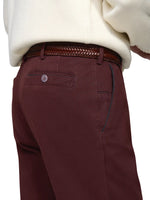 NEW YORK DARK RED COTTON CHINOS