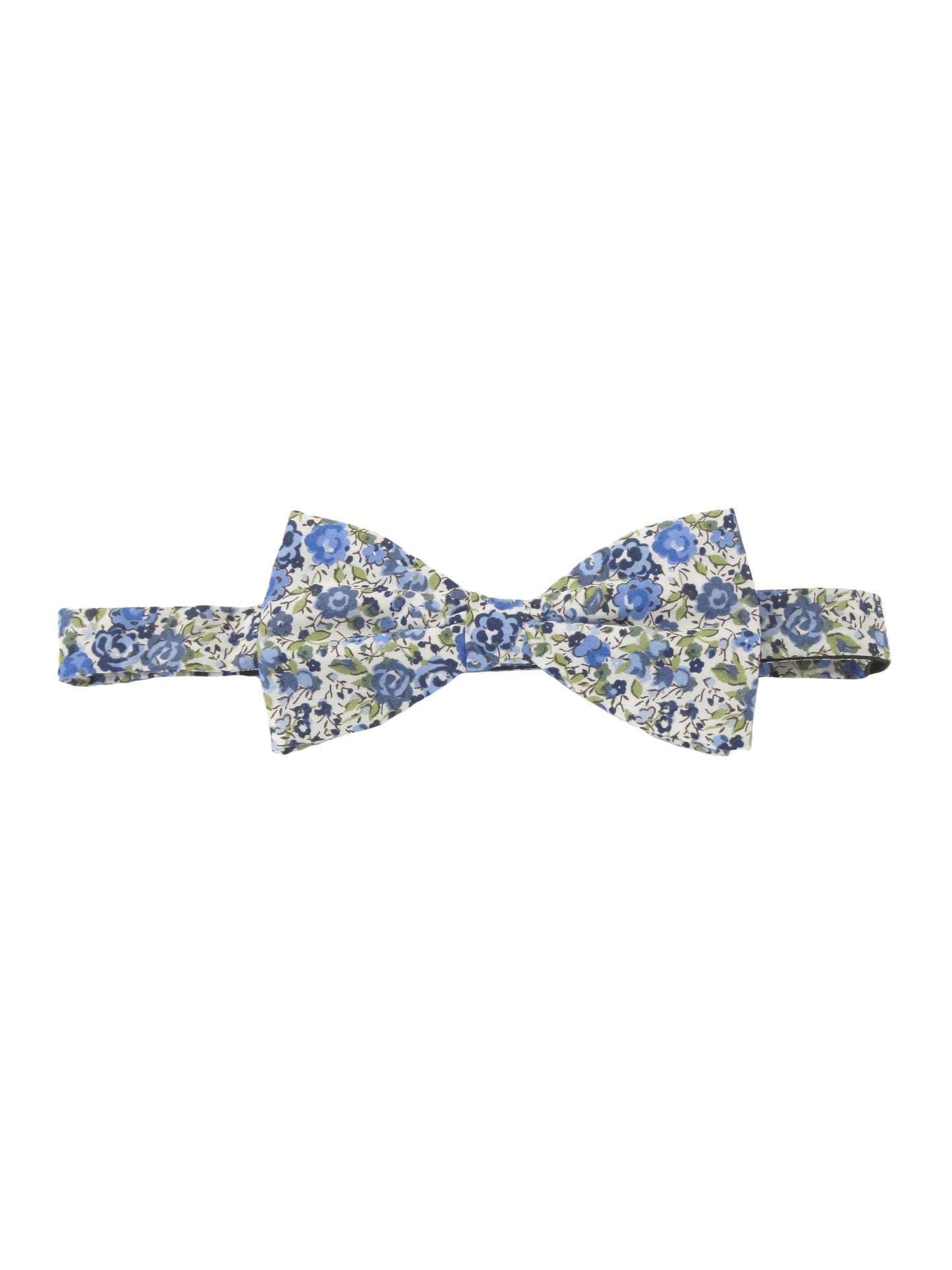 EMMA & GEORGINA GREEN READY-TIED BOW TIE MADE WITH LIBERTY FABRIC
