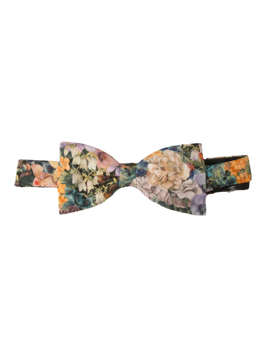 PAINTED TRAVELS READY TIED BOW TIE MADE WITH LIBERTY FABRIC