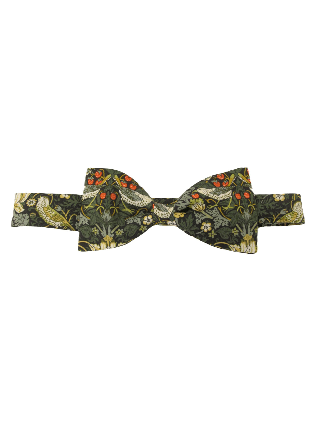 STRAWBERRY THIEF FOREST READY TIED BOW MADE WITH LIBERTY FABRIC