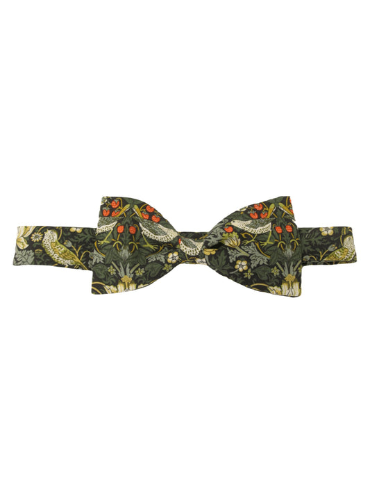 STRAWBERRY THIEF FOREST READY TIED BOW MADE WITH LIBERTY FABRIC