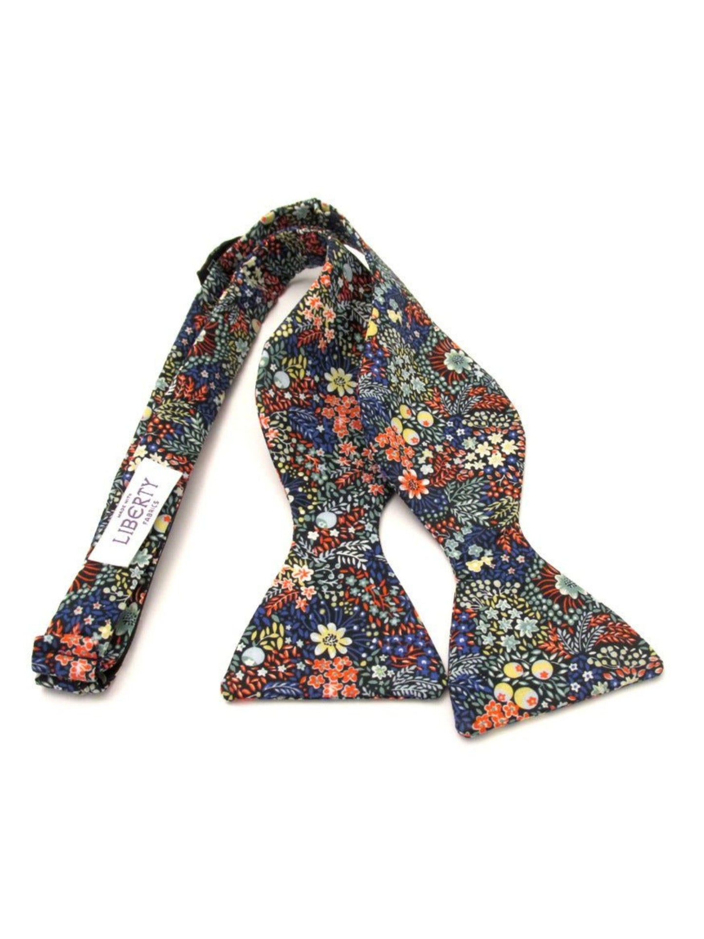 ELDERBERRY SELF-TIE BOW TIE MADE WITH LIBERTY FABRIC